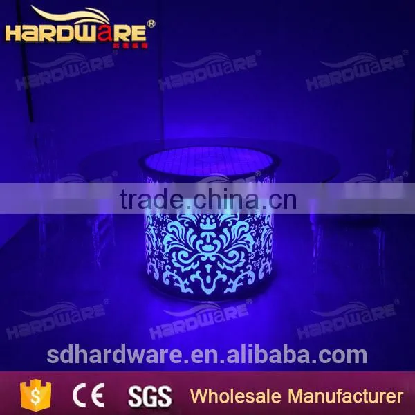 Bar Illuminated Table Round Led Glass Top Table Round Table photo-5