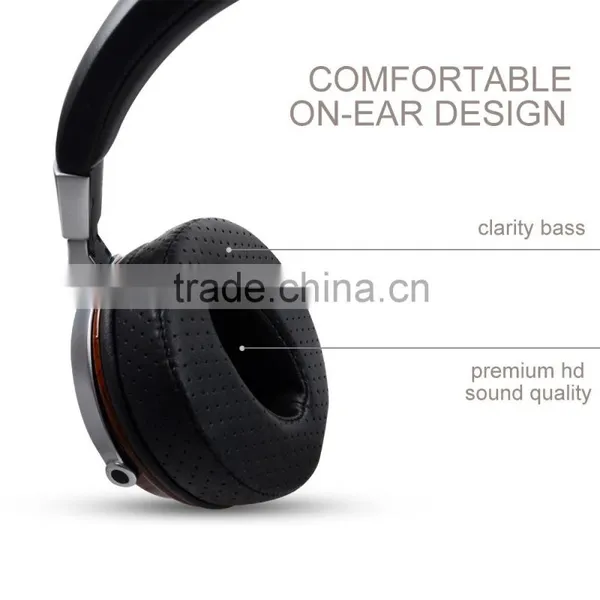 High-End Stylish Wooden Cover Ti Alloy Earphone Foldable Bluetooth Headphone With Ergonomic Design Model HSM3 photo-6