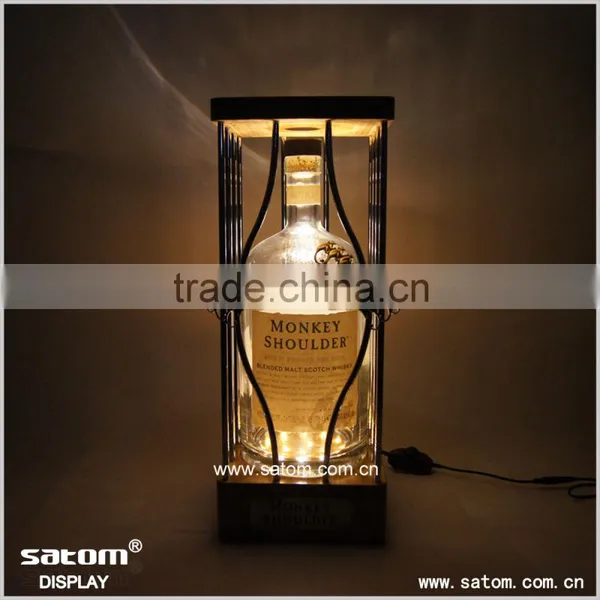 Natural Bamboo Base Metal Frame With Adjustable Light Glorifier