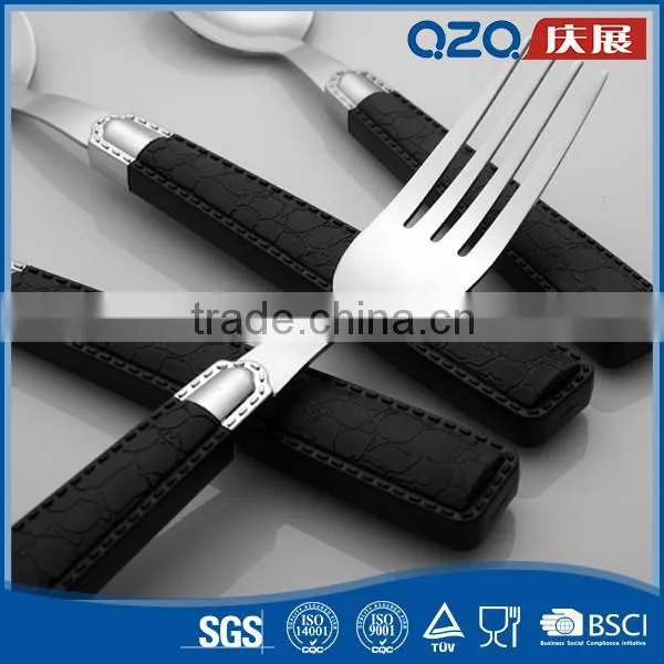 Food Grade Material Eco-friendly Wear Resistant Dinner Black Fork Spoon Set photo-4