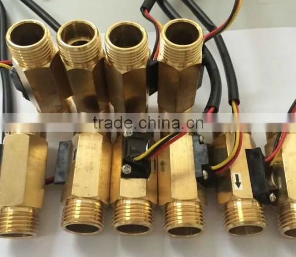 DN15 G1/2" Rate 1~30L/min Hall Liquid Water Brass Flow Sensor Meter for Water Heater photo-6