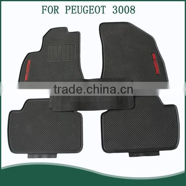 2016 All Weather Rubber Car Mats Wholesale /latex Car Floor Mats for PEUGEOT 3008