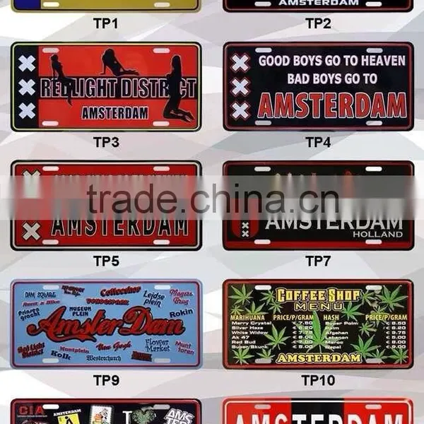 Decorative License Plate, Blank Tin Sign Printing, Vintage Tin Signs