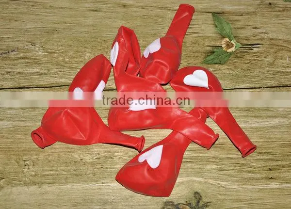 Wholesale 2014 New Good Quality Colourful Wedding Lighted Party Decoration Balloons 12inch 3.2g Heart Printed Latex Balloon photo-4