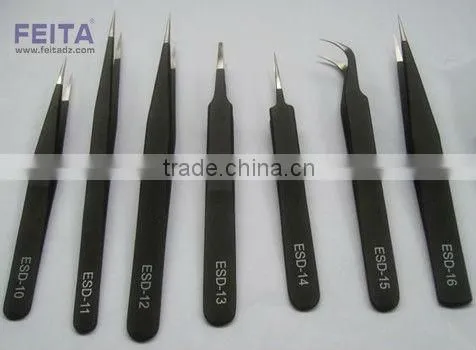 Hot Selling Stainless Steel ESD Tweezers Manufacturing/tweezers Eyelash Extension Esd TWEEZERS photo-3