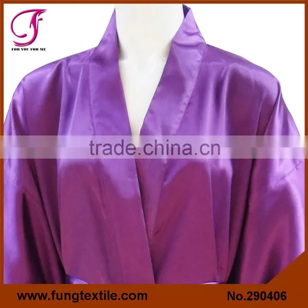 2904 Hot Sales Wedding Turquoise Short Satin Bride Robe photo-3