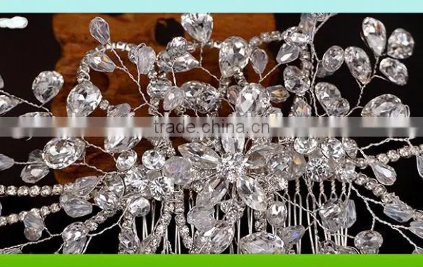 2016 Wholesale Bling Bling Crystal Haircomb for Bridal,decorative Haircomb photo-4