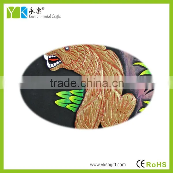 China Folk Art Hand Carved Brave Tiger Famous Animal Paintings for Living Room Decor photo-4