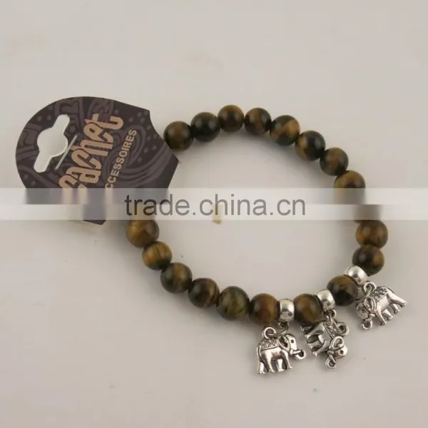Cheapest Hot Black Lava Stone Gold Lion Buddha Beaded Charm Bracelet Quality Choice photo-5