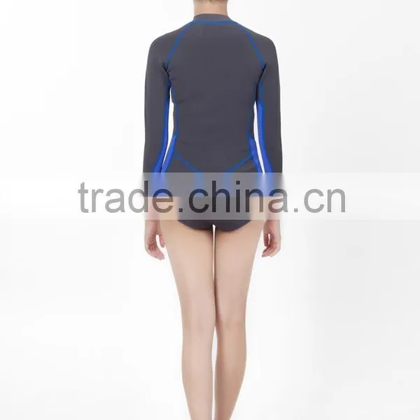 2mm Long Sleeve CR Neoprene Blue Diving Wetsuit; 2mm Women's Blue Full Wetsuit;2mm Women's Blue Wetsuit for Diving photo-2