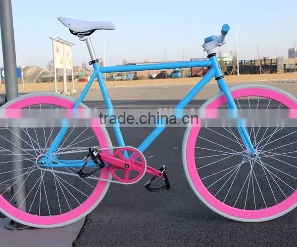 Good Quality Single Speed Fixed Bike Made in China Wholesale Cheap Price Bike 700C Colorful Fixed Gear Bike photo-5