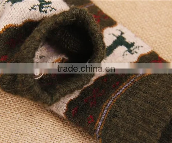 Hot Sale Warm Women Cosy Crew Sock Thermal Jacquard Sock photo-4
