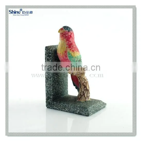 Mini Cute Parrot Grianite Bookends Children Unique Reading Book Holder photo-5