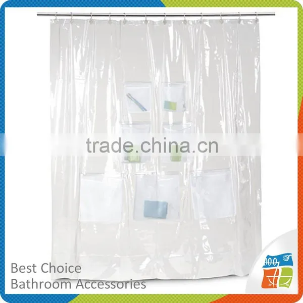 2016 Latest Shower Curtain Liner With Pockets