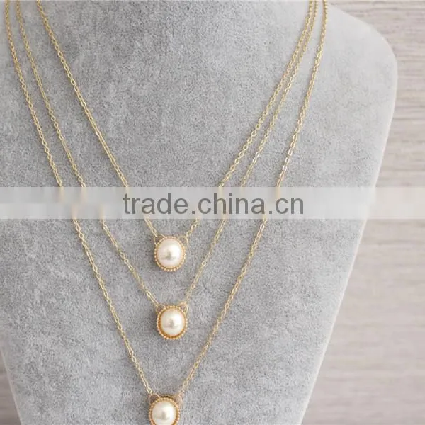 2016 Fashion Jewelry 18k Gold Jewelry Necklace , Long Jewelry Pearl Necklace for Women