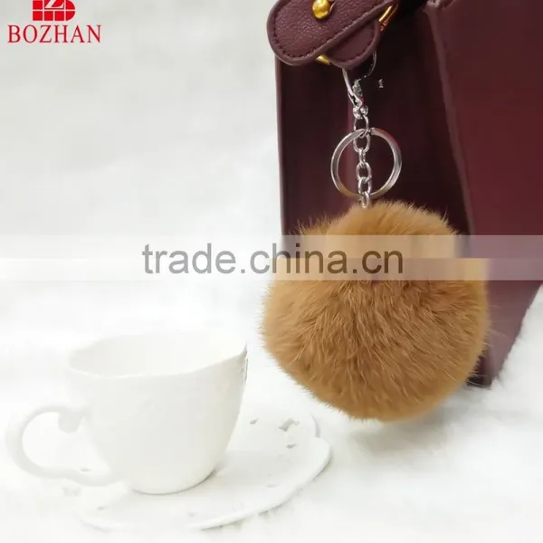 Rabbit Plush Pom Pom Keychain for Maker photo-2