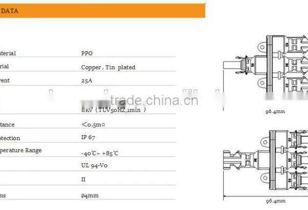 4mm Solar Connector 3 to 1 Triple Branch Connector Compatible With MC4 photo-6