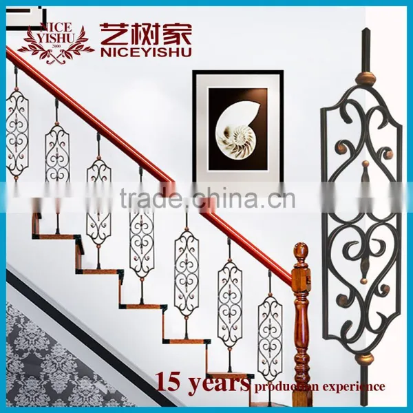 Ornamental Iron Work Handrails /High Quality Wrought Iron Stair Railing Design photo-6