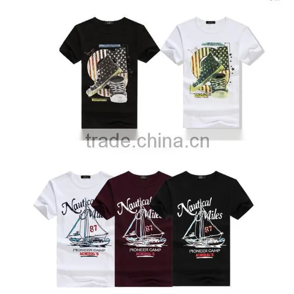 Wholesales Cheap 100% Cotton Men's T-shirts Tops and Blouse photo-4