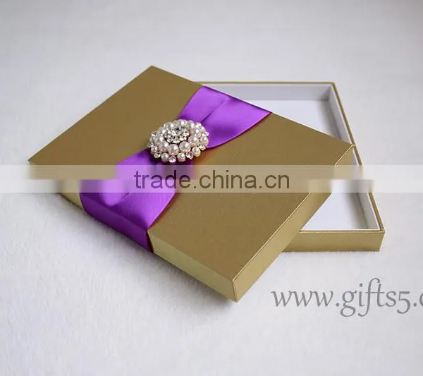Handmade Luxury Wedding Invitation Boxes Wholesale photo-2
