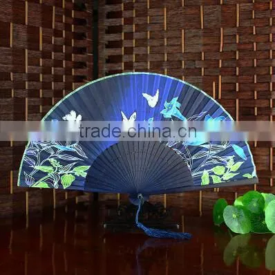 Ladys Silk Dance Fan/cherry Blossom Silk Hand Fan for Event Party Supplies photo-6