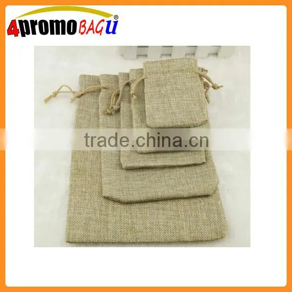 China Factory Promotional Wholesale Burlap Drawstring Jute Bags photo-5