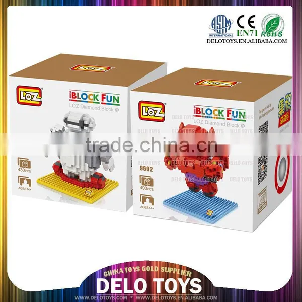 China shantou chenghai toys plastic diamond blocks LOZ assemble set big hero DE0262318