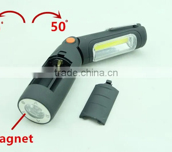 5Led + COB Spot Working Light , Pocket Working Light With Magnetic ,3*AAA Handing Wokring Light,Convertible Angle Working photo-3