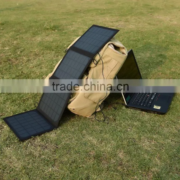 2016 New Arrival 20W Foldable Outdoor Camping Emergency Solar Bag Foldable Solar Panel for Laptop photo-2