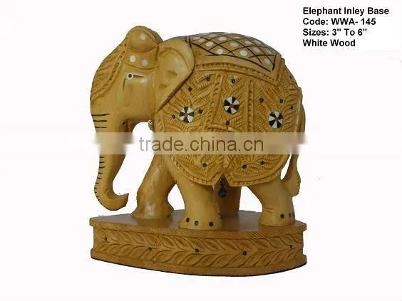 Indian-wooden Statue/antique Carved Wooden Elephant/antique Wooden Statue