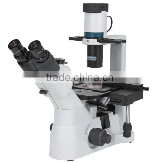 Trinocular Head InclinedInverted Microscope/High Point Extra Wide Field Eyepiece EW10X/22 photo-2