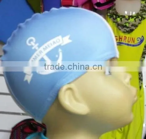 Children Blue Surf and Swimming Lycra Caps photo-2