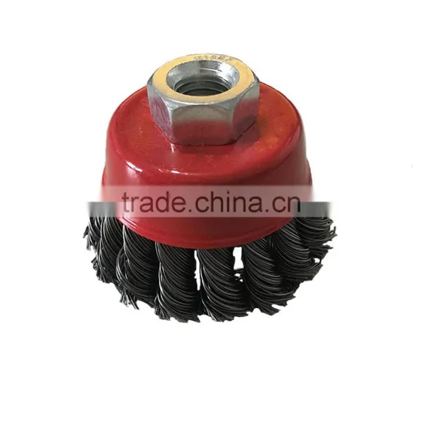 High Quality Twisted Stainless Steel Wire Cup Brush for Machine Polishing photo-2