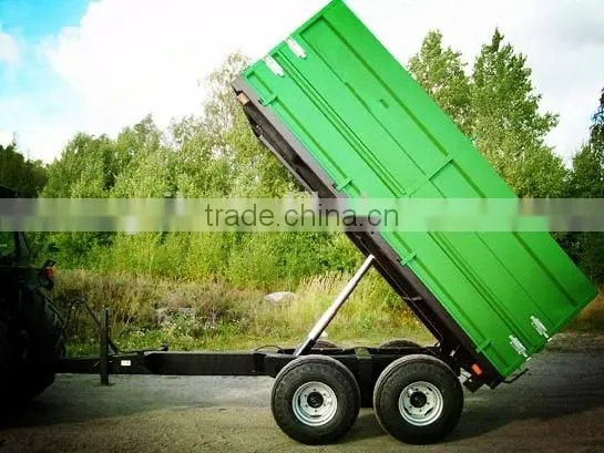 Tractor Hydraulic Farm Tandem Tippping Trailer, Tipping Wagon, Dump Trailer, Dump Wagon 7 Ton, Rear and Side Tipping photo-5