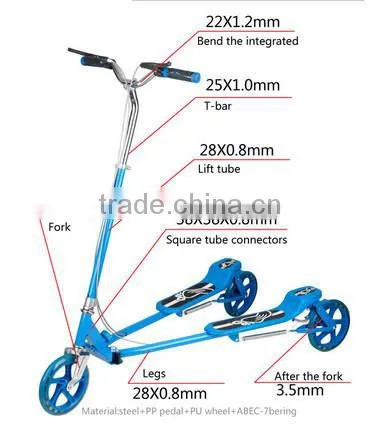 3 Wheels Swing Scooter for Adult Kids Patinete de Adolescentes photo-3