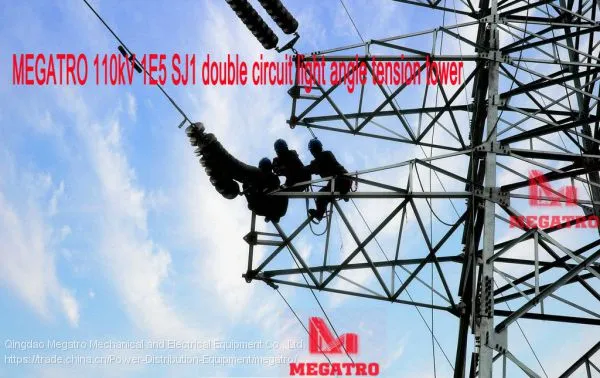 MEGATRO 110KV 1E5 SJ1 Double Circuit Light Angle Tension Tower photo-3