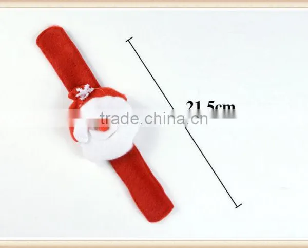 2pcs Christmas Snowman Slap Wristband Bracelet Kids Adult Circle Hand Ring photo-3