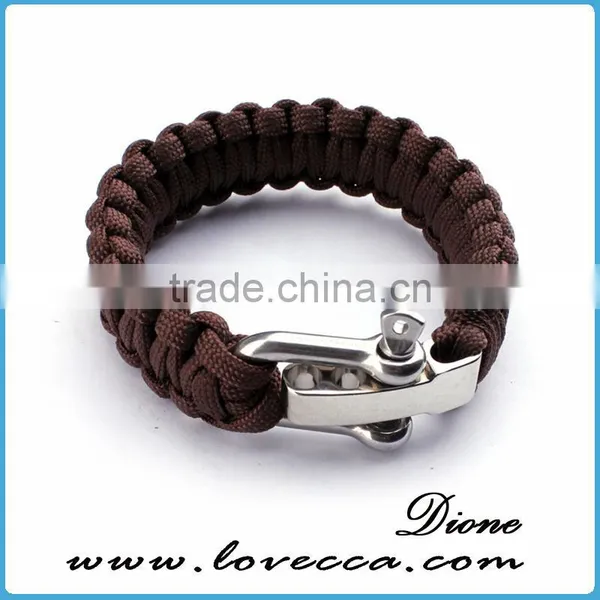 Wholesale Paracord Survival Bracelet Adjustable Buckle Bracelets for Outdoor Emergency photo-4