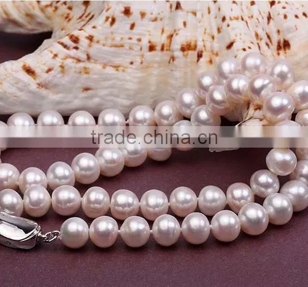 8-9mm AAA Quality Freshwater Necklace Cheap Pearl Jewelry Set photo-2