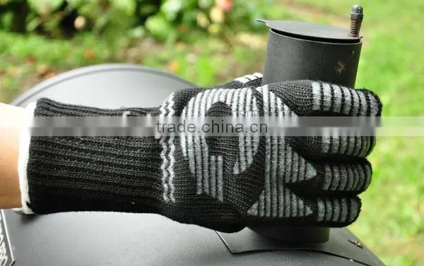 BBQ Grill Cooking Gloves, Iron Throne 932 F Extreme Heat Resistant Oven Mitts & BBQ Accessories-14" Long photo-5