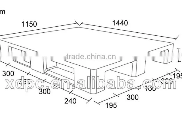 Plastic 3 Runners Racking Plastic Pallet photo-3