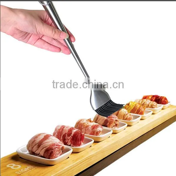 Amazon Hot Sale 12inch Long Stainless Steel Handle Silicone Basting Brush photo-3