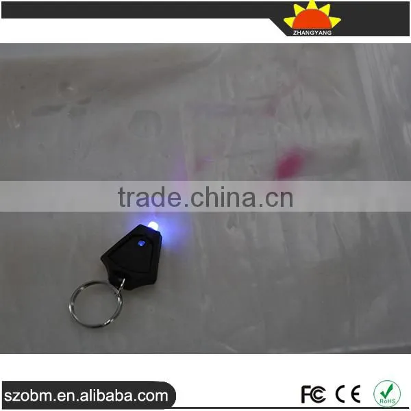 Plastic Small Portable UV Purple Light LED Keychain Money Detector Keychain photo-5