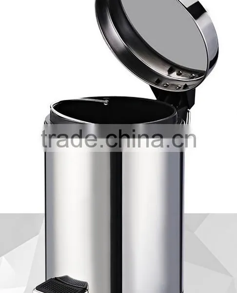 Home Used Indoor Metal Waste Bin With Swing Cover photo-2