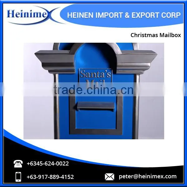 Premium Quality Blue and Silver Christmas Mailbox photo-3