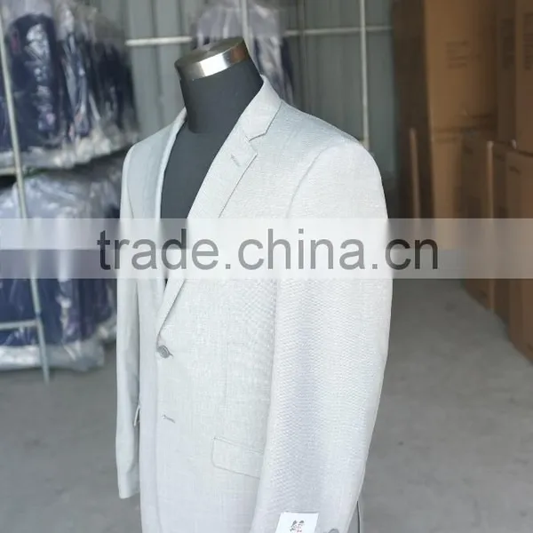 Wedding Dress Blazer for Men T/r Two Button White Slim Fit Jacket photo-3