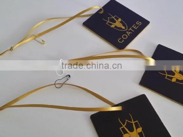 2017 Custom China Jeans Paper Hang Tag Design With String photo-2