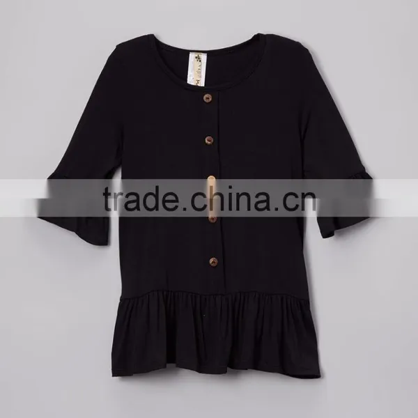Girls Dress 2017 Summer New Flare Sleeve Ruffle Cotton Children Dress photo-2