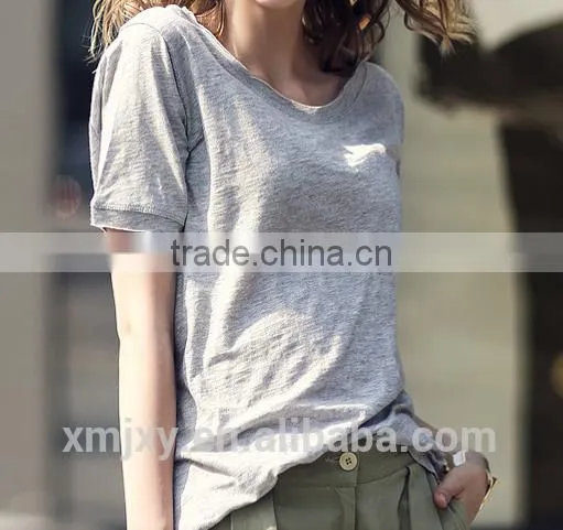Wholesales T-shirt O-neck Simple Design for Girls photo-4