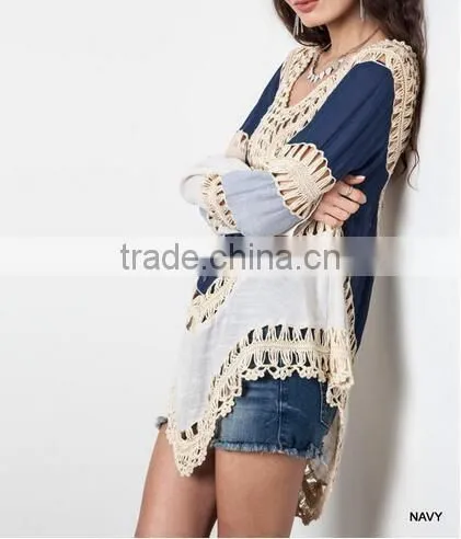 Walson Summer Women Bathing Suit Sexy Lace Crochet Bikini Swimwear Cover Up Beach Dress photo-5